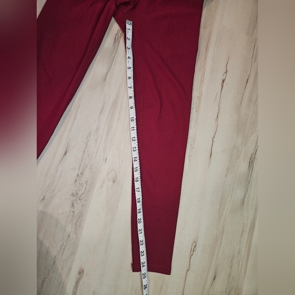 Savvi Indi Leggings Red Women's Medium (Tag Worn) High Waist Athletic Yoga - Picture 4 of 10